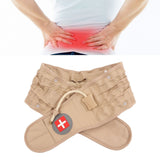 Back Decompression Belt Inflatable Relaxing Muscles Traction Function TPU Material Lower Back Support Device Khaki Silver Inflator L