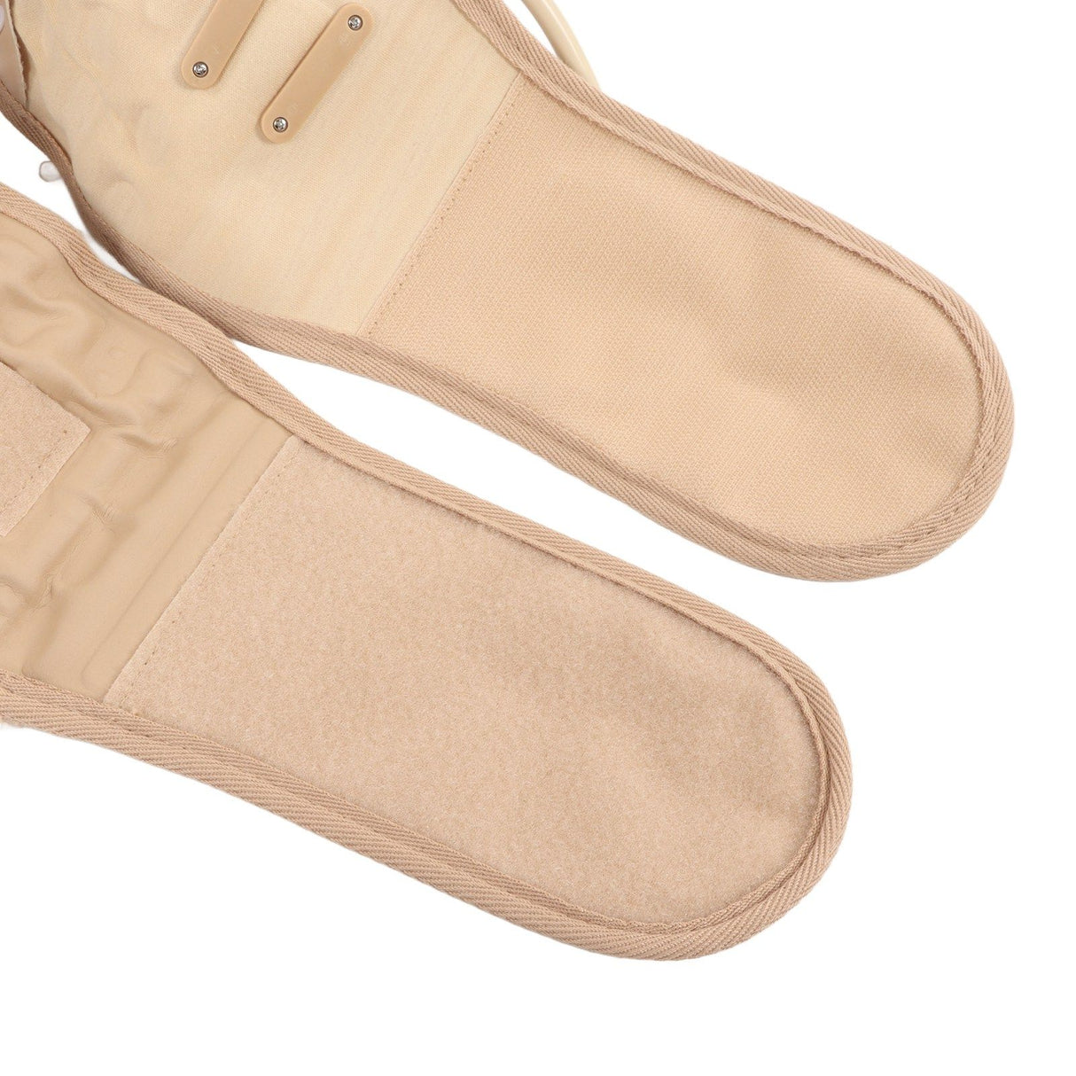 Back Decompression Belt Inflatable Relaxing Muscles Traction Function TPU Material Lower Back Support Device Khaki Silver Inflator L