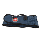Back Decompression Belt Inflatable Relaxing Muscles Traction Function TPU Material Lower Back Support Device Blue Silver Inflator L