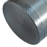 Leaf Pattern Grinder Colourful Zinc Alloy Manual Portable Abrader Crusher Grinding Tool Gift Dia 4CM 4 Floor Silver
