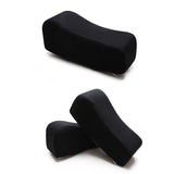 Ergonomic Chair Armrest Pads Gaming Chair Armrest Cushions Elbow Pillow Curved Model for Computer Wheelchair Black Cotton Front 10cm Back 7cm