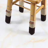 Table Legs Socks Double Knitted Chair Stool Legs Socks Thickened Wear Resistant Furniture Silent Cover Floor Protector Bowknot