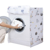 Dust Cover Cartoon Pattern Waterproof UV Resistance Anti Dirty Thickened Cover for 10kg Washing Machine Cat Clamshell Type 55 X 75 X 100