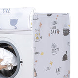 Dust Cover Cartoon Pattern Waterproof UV Resistance Anti Dirty Thickened Cover for 10kg Washing Machine Cat Clamshell Type 55 X 75 X 100