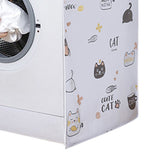 Dust Cover Cartoon Pattern Waterproof UV Resistance Anti Dirty Thickened Cover for 10kg Washing Machine Cat Clamshell Type 55 X 75 X 100 - Top-Down View