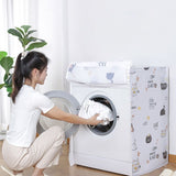 Dust Cover Cartoon Pattern Waterproof UV Resistance Anti Dirty Thickened Cover for 10kg Washing Machine Cat Clamshell Type 55 X 75 X 100