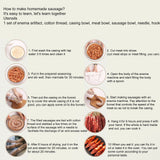 20Pcs Edible Drying Sausage Casing for Flavorous Homemade Sausages Ham Kitchen Accessories - Extra Image