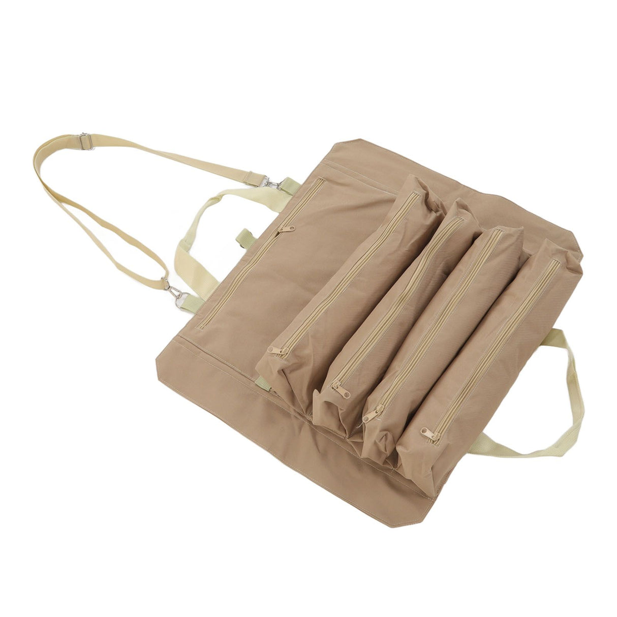 Roll Up Tool Bag Multi Purpose Tool Pouch Portable Multi Pocket Hanging Foldable Wrench Storage Carrier Khaki