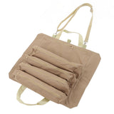 Roll Up Tool Bag Multi Purpose Tool Pouch Portable Multi Pocket Hanging Foldable Wrench Storage Carrier Khaki - Rear View