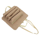 Roll Up Tool Bag Multi Purpose Tool Pouch Portable Multi Pocket Hanging Foldable Wrench Storage Carrier Khaki - Close-Up Angle