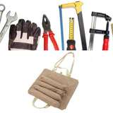 Roll Up Tool Bag Multi Purpose Tool Pouch Portable Multi Pocket Hanging Foldable Wrench Storage Carrier Khaki