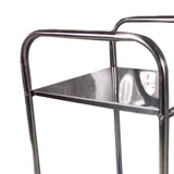 Storage Shelf Stainless Steel Heavy Duty Rack Side Shelving Table End Shelving Holder for Bathroom Bedroom Two Layers (Two Boards)