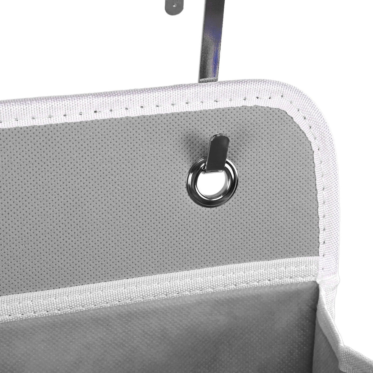 Hanging Closet Organizer Multilayer Strong Load Bearing Capacity Nonwoven Over Door Organizer Hanging Organizer with 2 Hooks Grey 4 Compartments