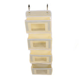 Hanging Closet Organizer Multilayer Strong Load Bearing Capacity Nonwoven Over Door Organizer Hanging Organizer with 2 Hooks Khaki 4 Compartments - Rear View