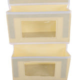 Hanging Closet Organizer Multilayer Strong Load Bearing Capacity Nonwoven Over Door Organizer Hanging Organizer with 2 Hooks Khaki 4 Compartments - Extra Image