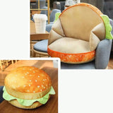 Hamburger Throw Pillow Multi Purpose Plush and PP Cotton Back Pillow for Valentine's Day Birthday Gift Toy Type 1 40cm/15.7in
