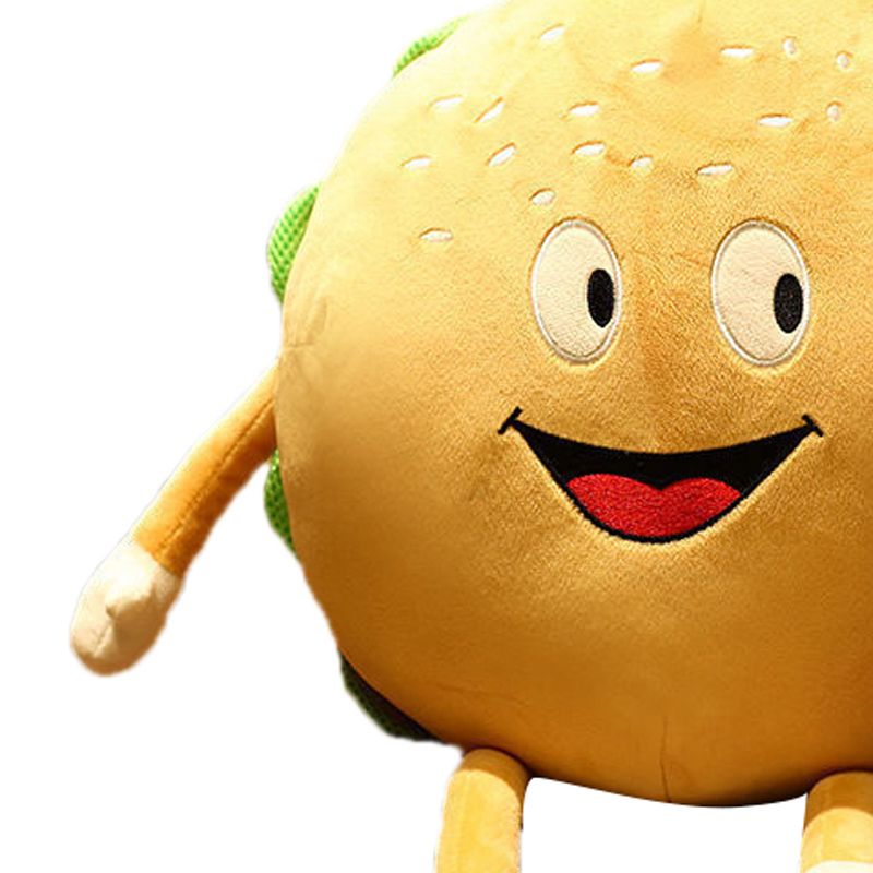 Hamburger Throw Pillow Multi Purpose Plush and PP Cotton Back Pillow for Valentine's Day Birthday Gift Toy Type 3 30cm/11.8in