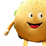 Hamburger Throw Pillow Multi Purpose Plush and PP Cotton Back Pillow for Valentine's Day Birthday Gift Toy Type 3 30cm/11.8in - Front View