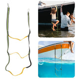 Boat Marine Rope Ladder Boarding Rope Ladder for Inflatable Boat Kayak Motorboat Canoeing Fluorescent Green 3 Stairs - Extra Image