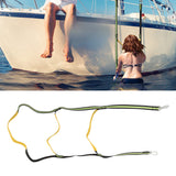 Boat Marine Rope Ladder Boarding Rope Ladder for Inflatable Boat Kayak Motorboat Canoeing Fluorescent Green 3 Stairs