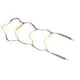 Boat Marine Rope Ladder Boarding Rope Ladder for Inflatable Boat Kayak Motorboat Canoeing Fluorescent Green 4 Stairs - Side View