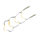 Boat Marine Rope Ladder Boarding Rope Ladder for Inflatable Boat Kayak Motorboat Canoeing Fluorescent Green 4 Stairs - Close-Up Angle