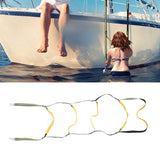 Boat Marine Rope Ladder Boarding Rope Ladder for Inflatable Boat Kayak Motorboat Canoeing Fluorescent Green 5 Stairs