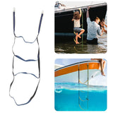 Boat Marine Rope Ladder Boarding Rope Ladder for Inflatable Boat Kayak Motorboat Canoeing Blue 4 Stairs - Extra Image