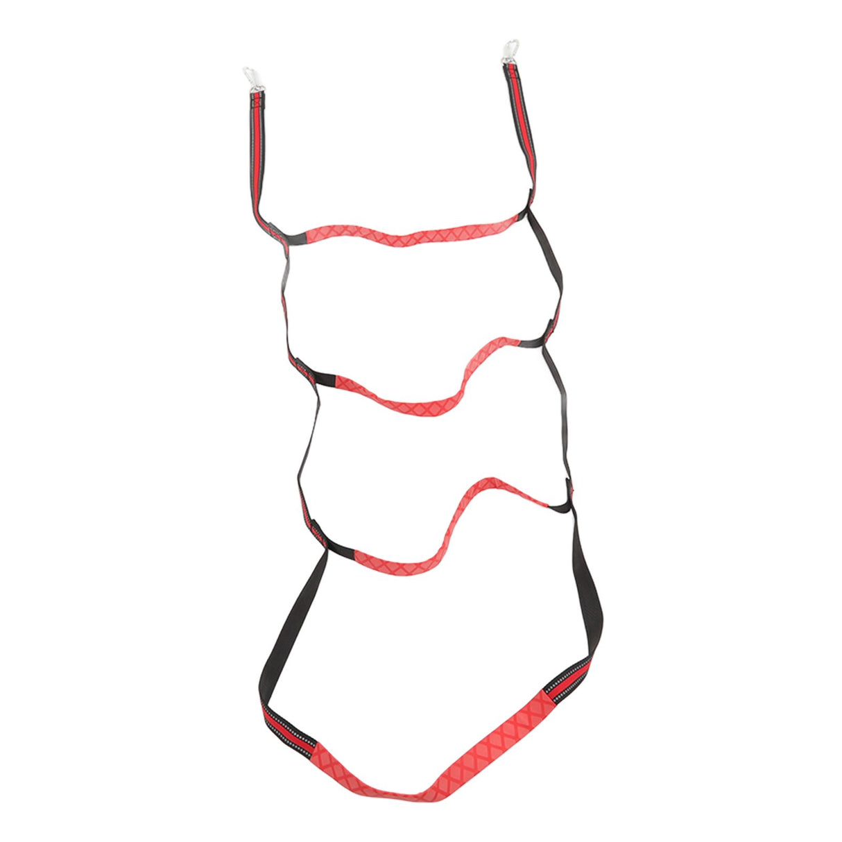 Boat Marine Rope Ladder Boarding Rope Ladder for Inflatable Boat Kayak Motorboat Canoeing Red 4 Stairs