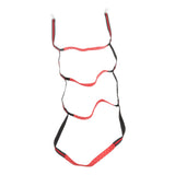 Boat Marine Rope Ladder Boarding Rope Ladder for Inflatable Boat Kayak Motorboat Canoeing Red 4 Stairs
