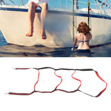 Boat Marine Rope Ladder Boarding Rope Ladder for Inflatable Boat Kayak Motorboat Canoeing Red 4 Stairs