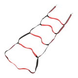 Boat Marine Rope Ladder Boarding Rope Ladder for Inflatable Boat Kayak Motorboat Canoeing Red 5 Stairs - Rear View
