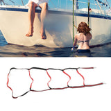 Boat Marine Rope Ladder Boarding Rope Ladder for Inflatable Boat Kayak Motorboat Canoeing Red 5 Stairs