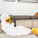 Duck Cosplay Costumes One Piece Pajamas Lovely Shape Jumpsuit Sleepwear for Daily Wear Type1 L
