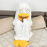 Duck Cosplay Costumes One Piece Pajamas Lovely Shape Jumpsuit Sleepwear for Daily Wear Type1 L