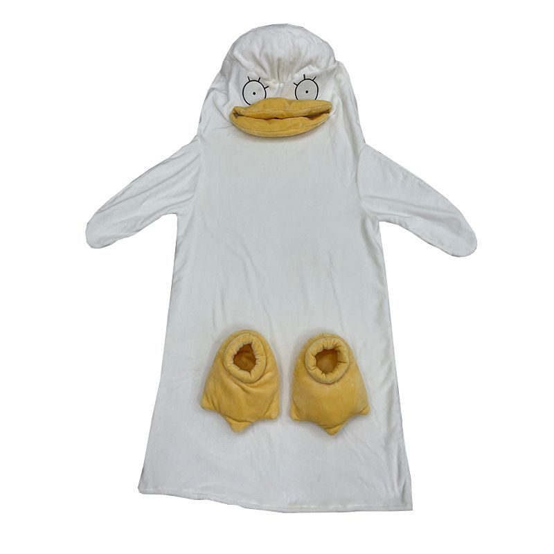 Duck Cosplay Costumes One Piece Pajamas Lovely Shape Jumpsuit Sleepwear for Daily Wear Type1 L
