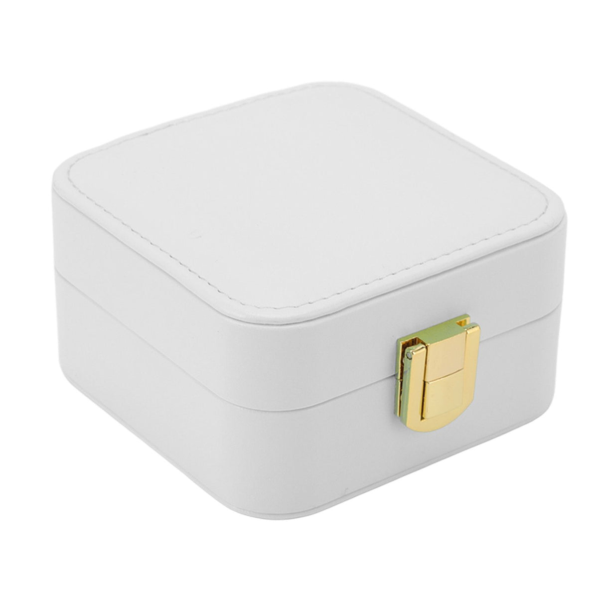 Jewelry Case Small Jewelry Box Organizer Display Storage Portable for Rings and Earrings Beige