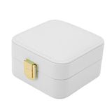 Jewelry Case Small Jewelry Box Organizer Display Storage Portable for Rings and Earrings Beige