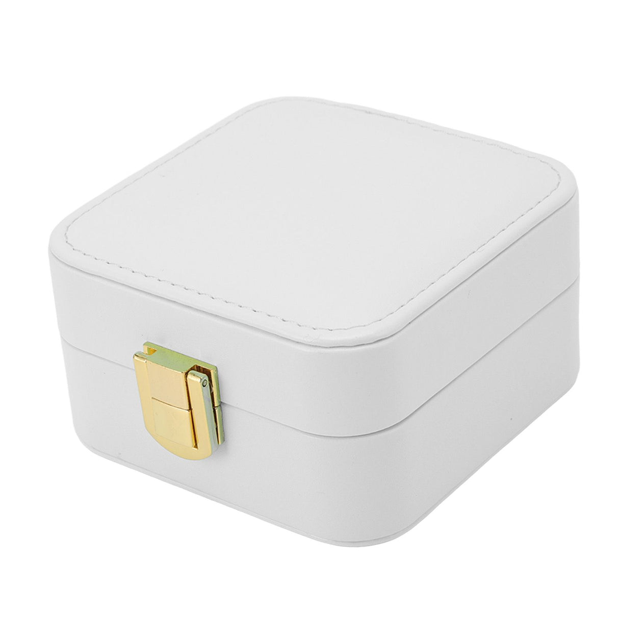 Jewelry Case Small Jewelry Box Organizer Display Storage Portable for Rings and Earrings Beige