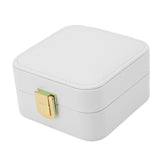 Jewelry Case Small Jewelry Box Organizer Display Storage Portable for Rings and Earrings Beige - Extra Image
