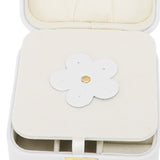 Jewelry Case Small Jewelry Box Organizer Display Storage Portable for Rings and Earrings Beige