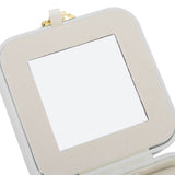 Jewelry Case Small Jewelry Box Organizer Display Storage Portable for Rings and Earrings Beige