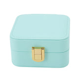 Jewelry Case Small Jewelry Box Organizer Display Storage Portable for Rings and Earrings Mint Green