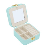 Jewelry Case Small Jewelry Box Organizer Display Storage Portable for Rings and Earrings Mint Green