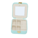Jewelry Case Small Jewelry Box Organizer Display Storage Portable for Rings and Earrings Mint Green