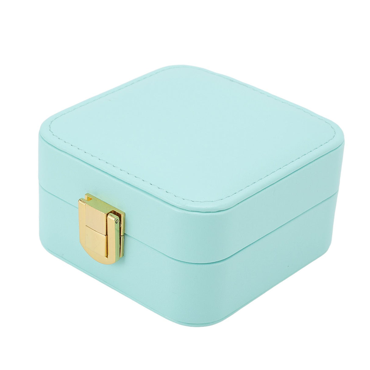 Jewelry Case Small Jewelry Box Organizer Display Storage Portable for Rings and Earrings Mint Green