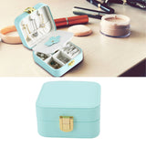 Jewelry Case Small Jewelry Box Organizer Display Storage Portable for Rings and Earrings Mint Green - Extra Image