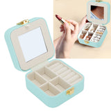 Jewelry Case Small Jewelry Box Organizer Display Storage Portable for Rings and Earrings Mint Green