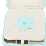 Jewelry Case Small Jewelry Box Organizer Display Storage Portable for Rings and Earrings Mint Green
