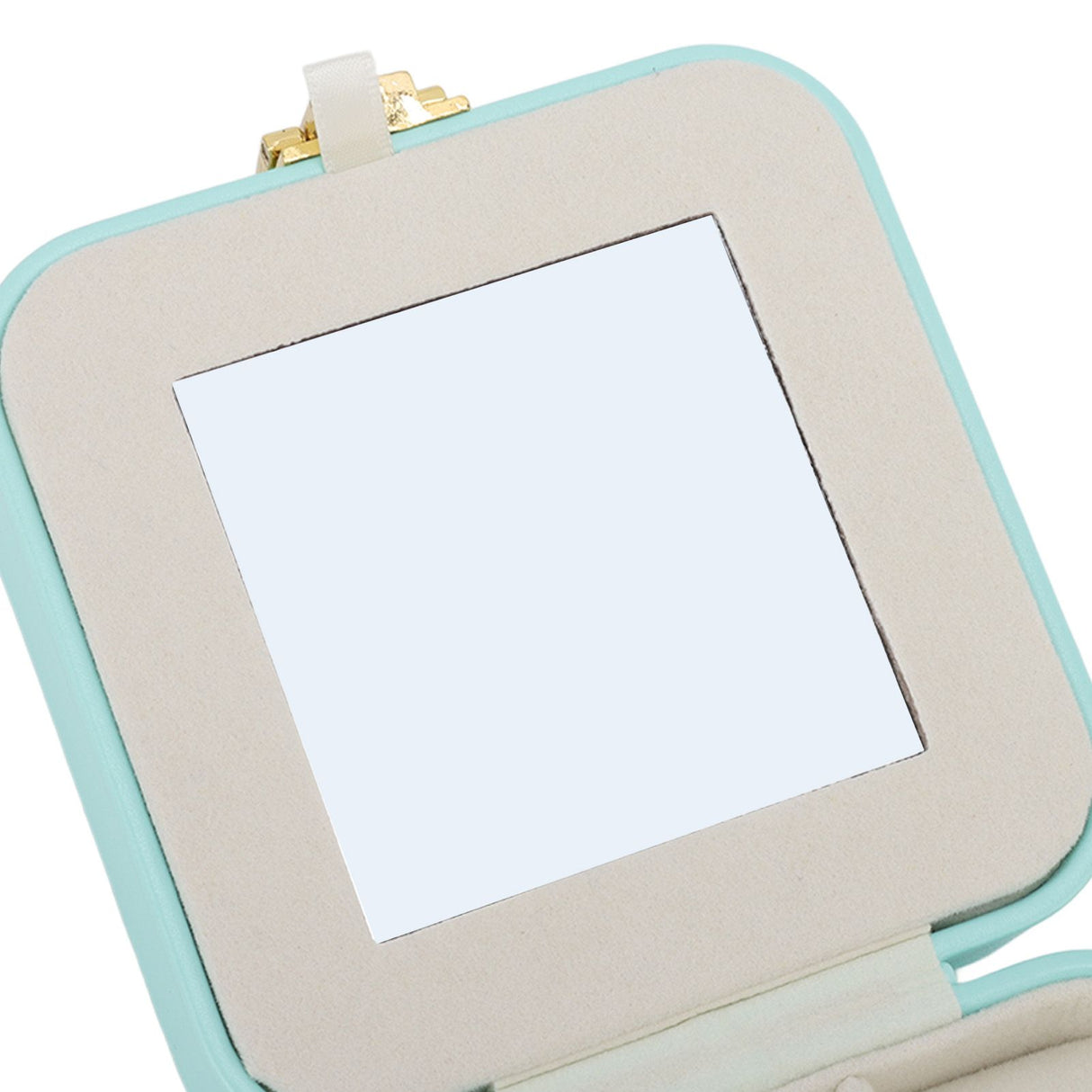 Jewelry Case Small Jewelry Box Organizer Display Storage Portable for Rings and Earrings Mint Green